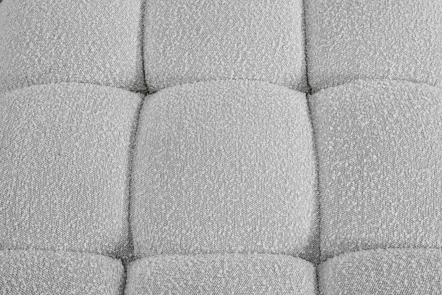 Meridian Furniture - Ames 136" Boucle Fabric Upholstered 6 Piece Modular Sectional - 611Grey-Sec6B - GreatFurnitureDeal