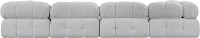Meridian Furniture - Ames 136" Boucle Fabric Upholstered 6 Piece Modular Sectional - 611Grey-Sec6B - GreatFurnitureDeal