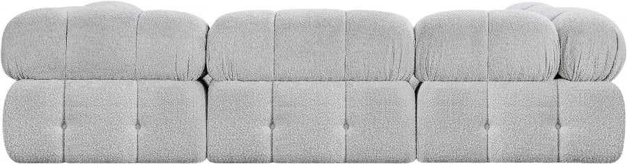 Meridian Furniture - Ames 102" Boucle Fabric Upholstered 6 Piece Modular Sectional - 611Grey-Sec6C - GreatFurnitureDeal