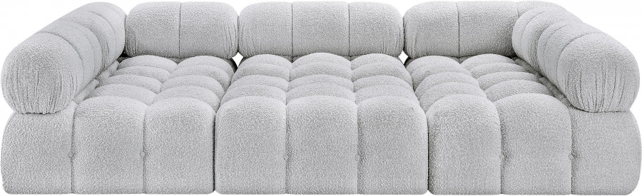 Meridian Furniture - Ames 102" Boucle Fabric Upholstered 6 Piece Modular Sectional - 611Grey-Sec6C - GreatFurnitureDeal