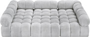 Meridian Furniture - Ames 102" Boucle Fabric Upholstered 6 Piece Modular Sectional - 611Grey-Sec6C - GreatFurnitureDeal