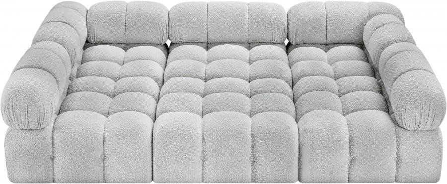 Meridian Furniture - Ames 102" Boucle Fabric Upholstered 6 Piece Modular Sectional - 611Grey-Sec6C - GreatFurnitureDeal