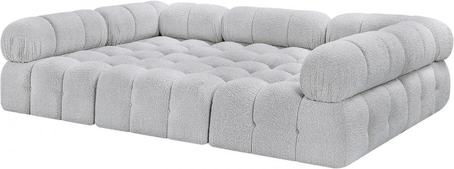 Meridian Furniture - Ames 102" Boucle Fabric Upholstered 6 Piece Modular Sectional - 611Grey-Sec6C - GreatFurnitureDeal