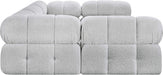 Meridian Furniture - Ames 102" Boucle Fabric Upholstered 6 Piece Modular Sectional - 611Grey-Sec6C - GreatFurnitureDeal
