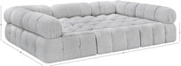 Meridian Furniture - Ames 102" Boucle Fabric Upholstered 6 Piece Modular Sectional - 611Grey-Sec6C - GreatFurnitureDeal