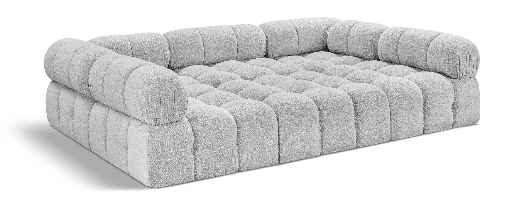 Meridian Furniture - Ames 102" Boucle Fabric Upholstered 6 Piece Modular Sectional - 611Grey-Sec6C - GreatFurnitureDeal