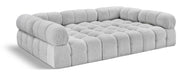 Meridian Furniture - Ames 102" Boucle Fabric Upholstered 6 Piece Modular Sectional - 611Grey-Sec6C - GreatFurnitureDeal