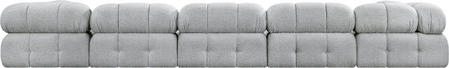 Meridian Furniture - Ames 170" Boucle Fabric Upholstered 6 Piece Modular Sectional - 611Grey-Sec6E - GreatFurnitureDeal