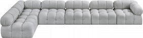 Meridian Furniture - Ames 170" Boucle Fabric Upholstered 6 Piece Modular Sectional - 611Grey-Sec6E - GreatFurnitureDeal