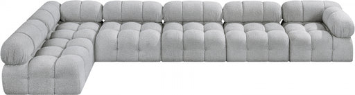 Meridian Furniture - Ames 170" Boucle Fabric Upholstered 6 Piece Modular Sectional - 611Grey-Sec6E - GreatFurnitureDeal