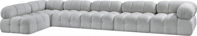 Meridian Furniture - Ames 170" Boucle Fabric Upholstered 6 Piece Modular Sectional - 611Grey-Sec6E - GreatFurnitureDeal