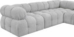 Meridian Furniture - Ames 170" Boucle Fabric Upholstered 7 Piece Modular Sectional - 611Grey-Sec7A - GreatFurnitureDeal