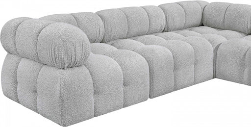 Meridian Furniture - Ames 170" Boucle Fabric Upholstered 7 Piece Modular Sectional - 611Grey-Sec7A - GreatFurnitureDeal