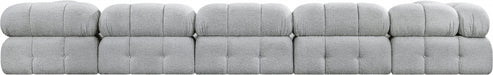 Meridian Furniture - Ames 170" Boucle Fabric Upholstered 7 Piece Modular Sectional - 611Grey-Sec7A - GreatFurnitureDeal