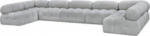 Meridian Furniture - Ames 170" Boucle Fabric Upholstered 7 Piece Modular Sectional - 611Grey-Sec7A - GreatFurnitureDeal