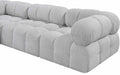 Meridian Furniture - Ames 170" Boucle Fabric Upholstered 7 Piece Modular Sectional - 611Grey-Sec7A - GreatFurnitureDeal