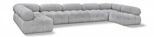 Meridian Furniture - Ames 170" Boucle Fabric Upholstered 7 Piece Modular Sectional - 611Grey-Sec7A - GreatFurnitureDeal