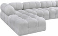 Meridian Furniture - Ames 204" Boucle Fabric Upholstered 7 Piece Modular Sectional - 611Grey-Sec7C - GreatFurnitureDeal
