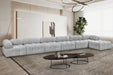 Meridian Furniture - Ames 204" Boucle Fabric Upholstered 7 Piece Modular Sectional - 611Grey-Sec7D - GreatFurnitureDeal