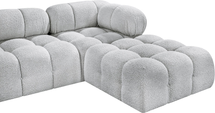 Meridian Furniture - Ames 204" Boucle Fabric Upholstered 7 Piece Modular Sectional - 611Grey-Sec7D - GreatFurnitureDeal