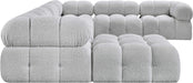 Meridian Furniture - Ames 136" Boucle Fabric Upholstered 7 Piece Modular Sectional - 611Grey-Sec7E - GreatFurnitureDeal