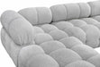 Meridian Furniture - Ames 136" Boucle Fabric Upholstered 7 Piece Modular Sectional - 611Grey-Sec7E - GreatFurnitureDeal