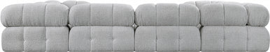 Meridian Furniture - Ames 136" Boucle Fabric Upholstered 8 Piece Modular Sectional Sofa - 611Grey-Sec8A - GreatFurnitureDeal