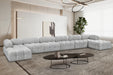 Meridian Furniture - Ames 204" Boucle Fabric Upholstered 8 Piece Modular Sectional - 611Grey-Sec8B - GreatFurnitureDeal
