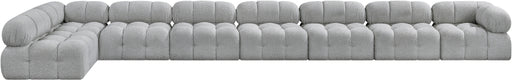 Meridian Furniture - Ames 204" Boucle Fabric Upholstered 8 Piece Modular Sectional - 611Grey-Sec8B - GreatFurnitureDeal