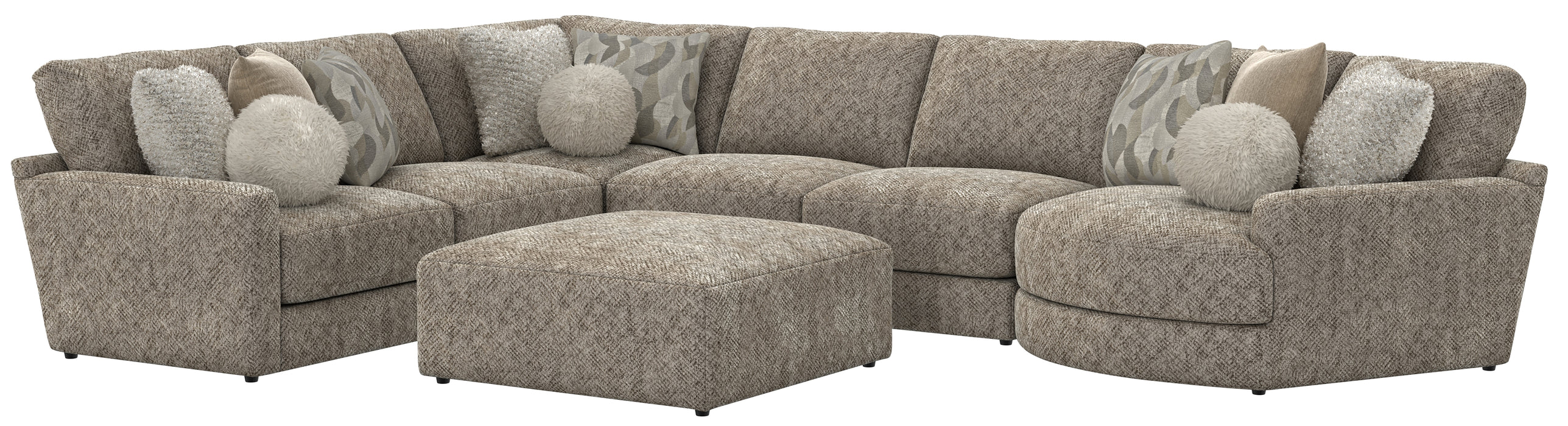 Jackson Furniture - Turner 6 Piece Sectional Sofa in Mushroom - 3145-573-59-31-31-96-28-MUS - GreatFurnitureDeal