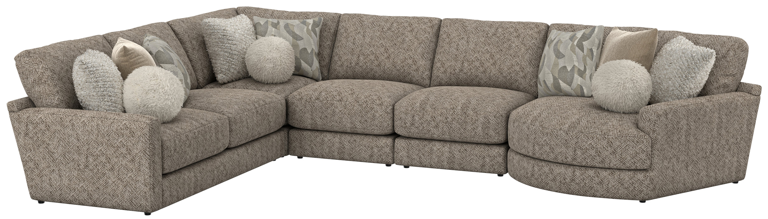 Jackson Furniture - Turner 6 Piece Sectional Sofa in Mushroom - 3145-573-59-31-31-96-28-MUS - GreatFurnitureDeal