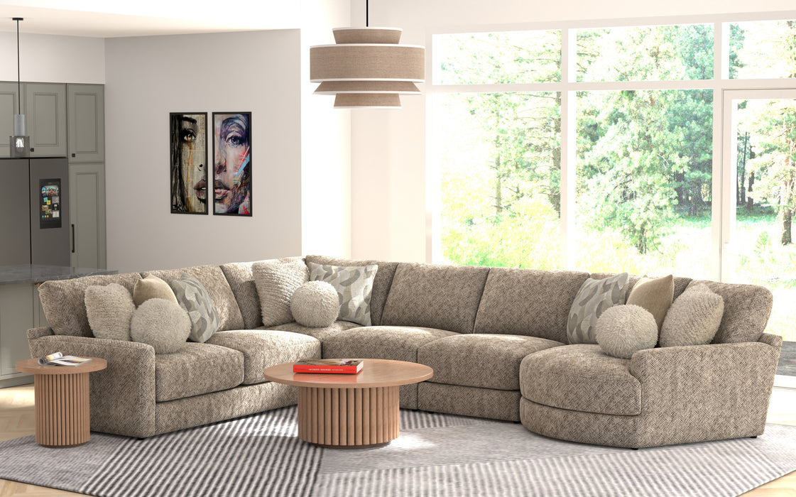 Jackson Furniture - Turner 6 Piece Sectional Sofa in Mushroom - 3145-573-59-31-31-96-28-MUS - GreatFurnitureDeal