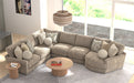 Jackson Furniture - Turner 6 Piece Sectional Sofa in Mushroom - 3145-573-59-31-31-96-28-MUS - GreatFurnitureDeal