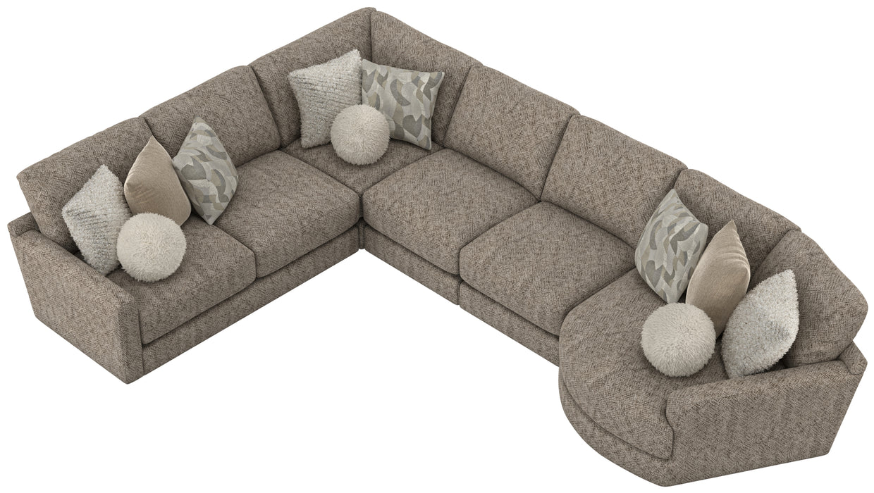 Jackson Furniture - Turner 6 Piece Sectional Sofa in Mushroom - 3145-573-59-31-31-96-28-MUS - GreatFurnitureDeal