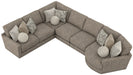Jackson Furniture - Turner 6 Piece Sectional Sofa in Mushroom - 3145-573-59-31-31-96-28-MUS - GreatFurnitureDeal