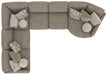 Jackson Furniture - Turner 6 Piece Sectional Sofa in Mushroom - 3145-573-59-31-31-96-28-MUS - GreatFurnitureDeal