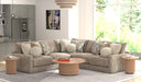 Jackson Furniture - Turner 3 Piece Sectional Sofa in Mushroom - 3145-573-96-28-MUS - GreatFurnitureDeal