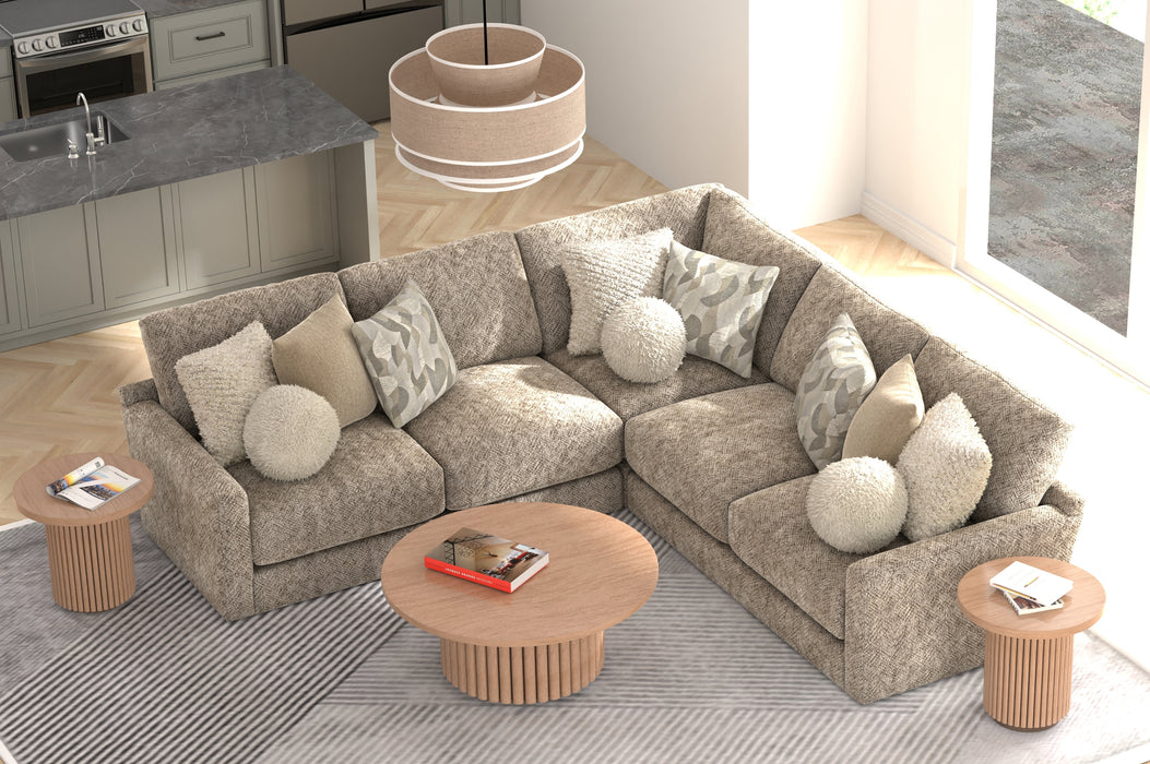 Jackson Furniture - Turner 3 Piece Sectional Sofa in Mushroom - 3145-573-96-28-MUS - GreatFurnitureDeal