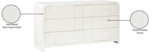 Meridian Furniture - Fluted Cream Solid Wood And Oak Veneer Dresser - 314Cream-D - GreatFurnitureDeal