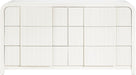 Meridian Furniture - Fluted Cream Solid Wood And Oak Veneer Dresser - 314Cream-D - GreatFurnitureDeal
