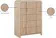 Meridian Furniture - Fluted Natural Solid Wood And Oak Veneer Chest - 314Natural-CH - GreatFurnitureDeal