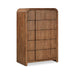 Meridian Furniture - Fluted Walnut Solid Wood And Oak Veneer Chest - 314Walnut-CH - GreatFurnitureDeal