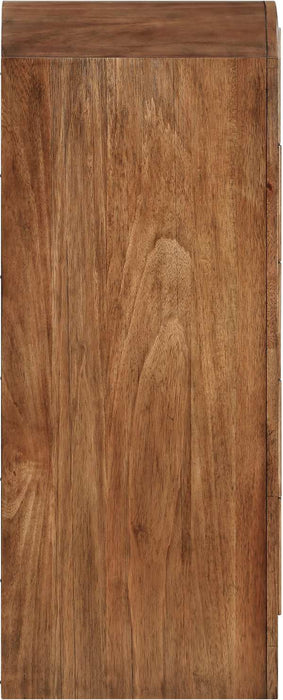 Meridian Furniture - Fluted Walnut Solid Wood And Oak Veneer Chest - 314Walnut-CH - GreatFurnitureDeal