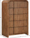 Meridian Furniture - Fluted Walnut Solid Wood And Oak Veneer Chest - 314Walnut-CH - GreatFurnitureDeal