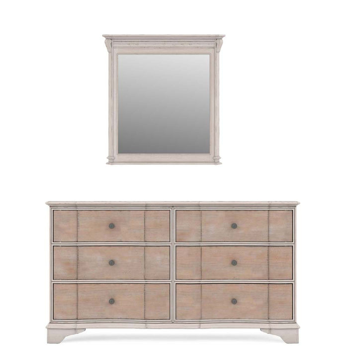 ART Furniture - Alcove Dresser with Mirror in Belgian Ivory - 321130-120-2801 - GreatFurnitureDeal