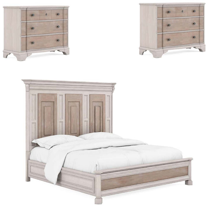 ART Furniture - Alcove 3 Piece Eastern King Panel Bedroom Set in Belgian Ivory - 321136-148-2801-3SET - GreatFurnitureDeal