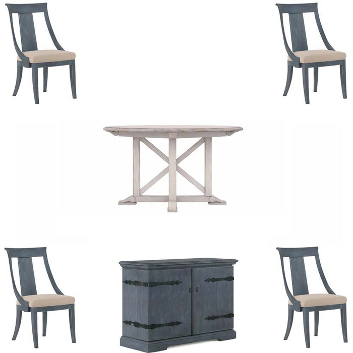 ART Furniture - Alcove 6 Piece Round Dining Table Set in Belgian Ivory- 321225-253-2817-6SET - GreatFurnitureDeal