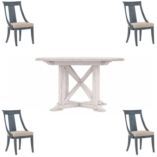 ART Furniture - Alcove 5 Piece Round Dining Table Set in Belgian Ivory- 321225-2817-5SET - GreatFurnitureDeal