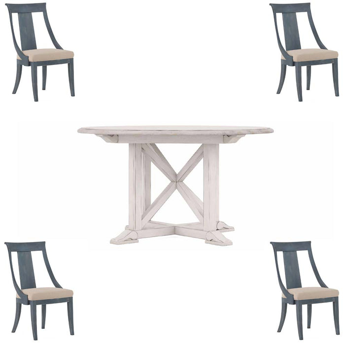 ART Furniture - Alcove 5 Piece Round Dining Table Set in Belgian Ivory- 321225-2817-5SET - GreatFurnitureDeal