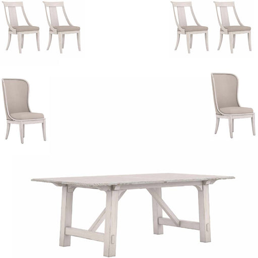 ART Furniture - Alcove 7 Piece Dining Table Set in Belgian Ivory - 321238-2817-7SET - GreatFurnitureDeal